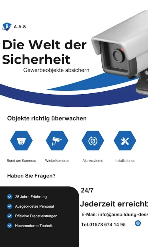 Wir sind Ihre Agentur für Ausbildung und Sicherheit.
