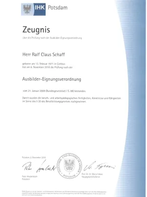 Referenz Aufbilderschein