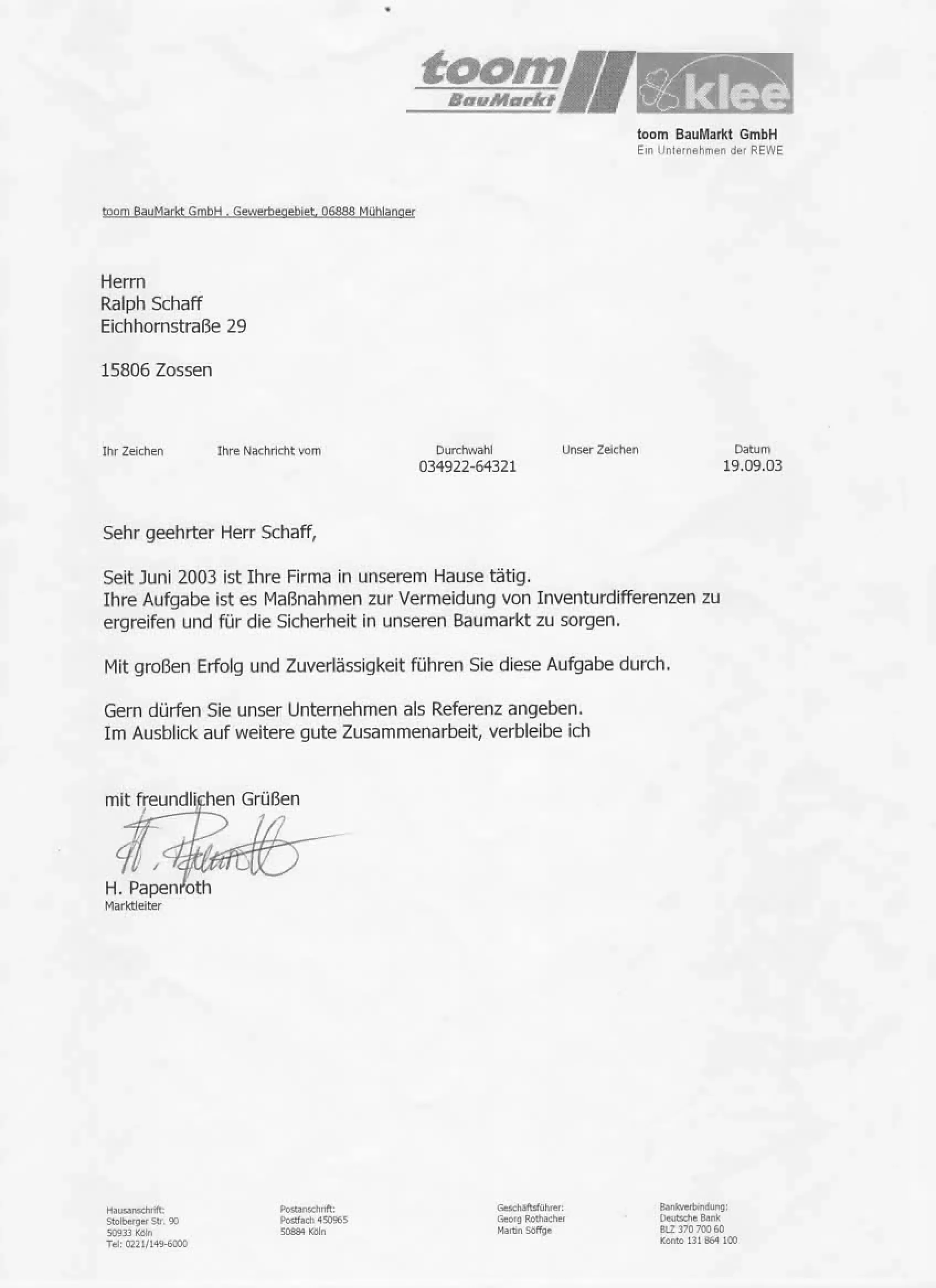 Referenzen Security Dessau